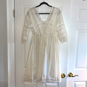 Anthropologie white dress